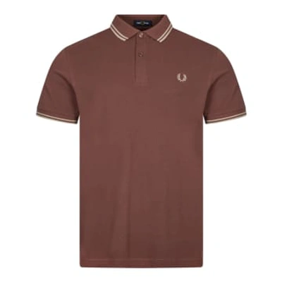 Fred Perry Twin Tipped Polo Shirt In Red