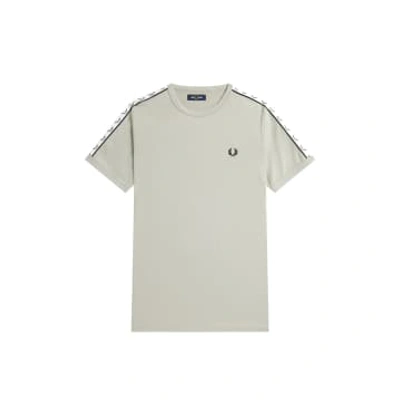 Fred Perry Taped Ringer T-shirt M4620 Limestone In Neutral