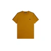 FRED PERRY TAPED RINGER T-SHIRT DARK CARAMEL / SHADED STONE