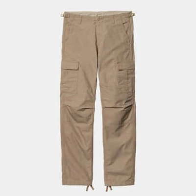 Carhartt Pantalon Aviation Leather Rinsed In Neturals