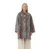 Ganni Leopard Canvas Oversized Midi Jacket In Animal Print