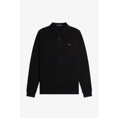 Fred Perry Fp Long Sleeve Plain Shirt Clothing In Black