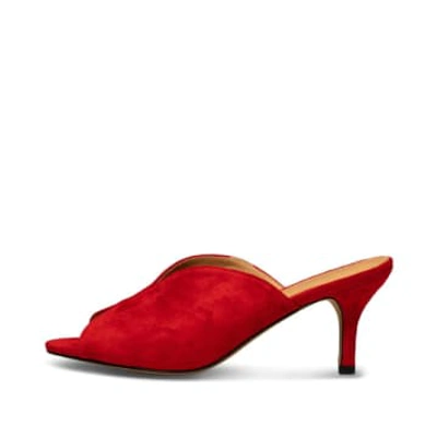 Shoe The Bear Valentine Suede Sandal In Red