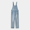 Carhartt Straight Bib Overall In Denim Blue In Blue Stone Bleach