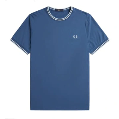 Fred Perry Twin Tipped T-shirt (midnight Blue/ecru/light Ice)