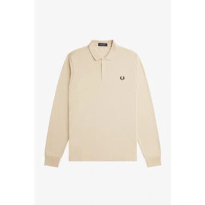 Fred Perry M6006 Plain Long Sleeve Polo In Black