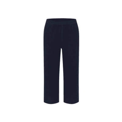 Kaffe Naya Culotte Pants In Midnight Marine From In Blue
