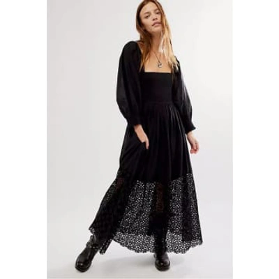 FREE PEOPLE PERFECT STORM MIDI IN BLACK