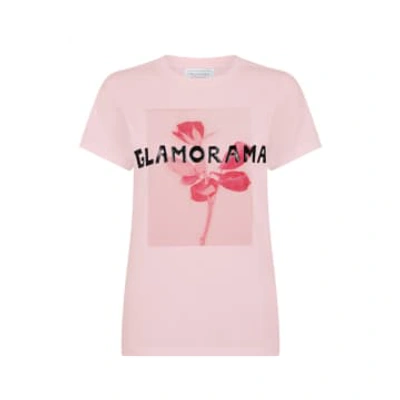 Bella Freud Womens Pink Glamorama Graphic-print Organic Cotton-jersey T-shirt