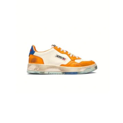 Autry Shoes For Woman Avlw Bc04 Super Vintage In White-orange-blue