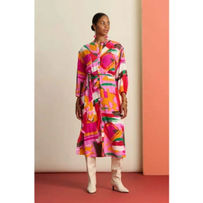Pom Amsterdam | Cape Town Dress | Multi In Pink