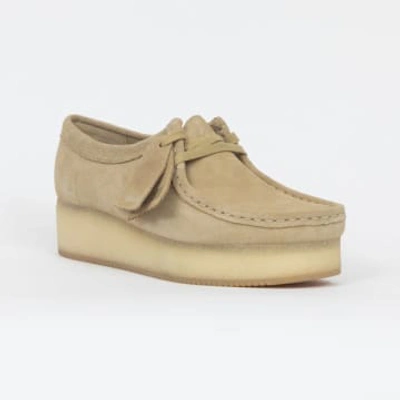 Clarks Originals Womens Wallacraft Bee Suede Shoes In Beige In Neturals