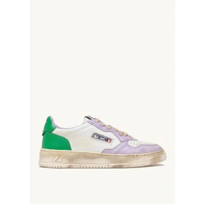 Autry Super Vintage Medalist Low Sneakers In Green