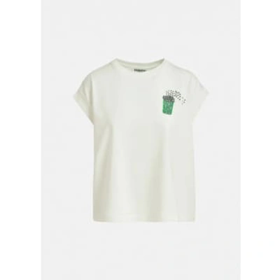 Essentiel Antwerp Off White Faustina Embroidered T Shirt