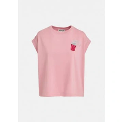 Essentiel Antwerp Pink Faustina Embroidered T Shirt