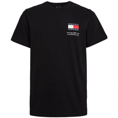 Tommy Hilfiger Tommy Jeans Slim Essential Flag T-shirt In Black