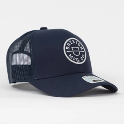 Brixton Crest X Mp Mesh Cap In Navy In Blue