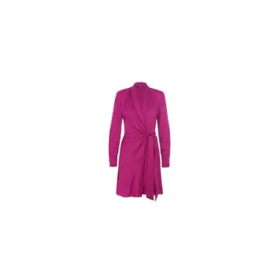 Riani Bright Wrap Short Dress Col: 326 Cerise Pink, Size: 10