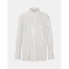 RIANI SEQUIN BUTTON UP SHIRT COL: 110 OFF WHITE