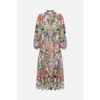 CAMILLA FLOWERS OF NEPTUNE TIERED LONG SHIRT DRESS COL: MULTI