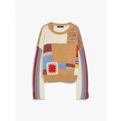 Max Mara Weekend Padana Patchwork Knit Size: L, Col: Multi