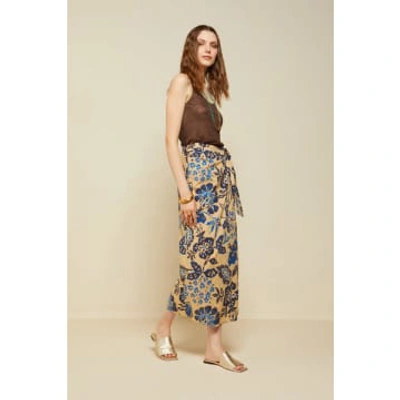 Ottod'ame Printed Cotton Wrap Skirt In Multi