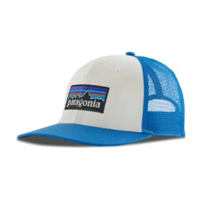 Patagonia Cappello P-6 Logo White/vessel Blue