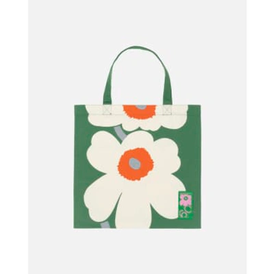 Marimekko Shopper Bag 60 ° Anniversario Unikko In Green