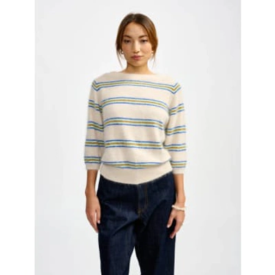 Bellerose Dature Sweater Stripe In Neutral