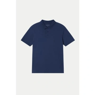 Thinking Mu Blue Night Hemp Polo Shirt