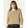 Ba&sh Guspa Cardigan In Sable In Gold