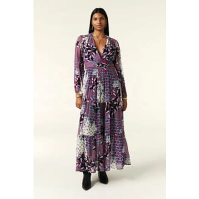 Ba&sh Ba & Sh Bossy V Neck Paisley Maxi Dress In Purple