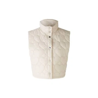 Ouí Quilted Waistcoat Light Stone In White