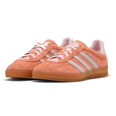 Adidas Originals Gazelle Indoor Wonder Clay, Clear Pink & Gum In Orange