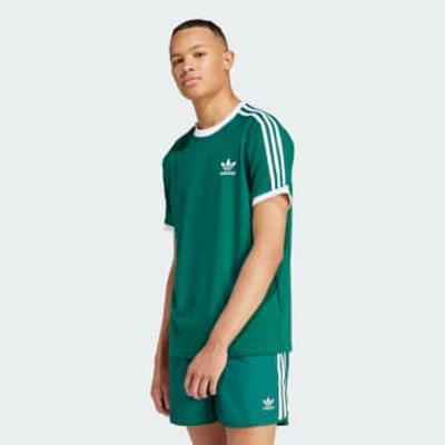 Adidas Originals Collegiate Green Addicolor Classics 3 Bands T -shirt