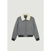 L'EXCEPTION PARIS WOOL SHEEPSKIN COLLAR JACKET MADE IN FRANCE