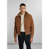 L'EXCEPTION PARIS WOOL SHEEPSKIN COLLAR BOMBER JACKET MADE IN FRANCE