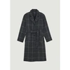 L'EXCEPTION PARIS STRAIGHT BELTED CHECKED OVERCOAT MADE IN FRANCE