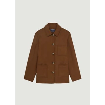 L'exception Paris Virgin Wool Over-jacket Made In France In Brown