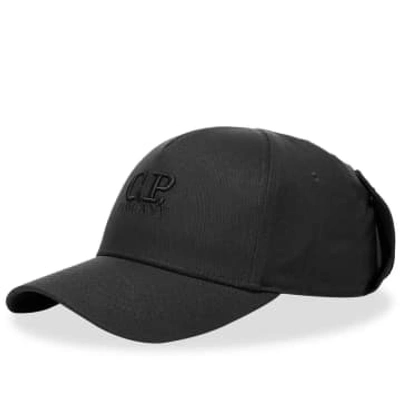 C.p. Company Gabardine Goggle Cap Black