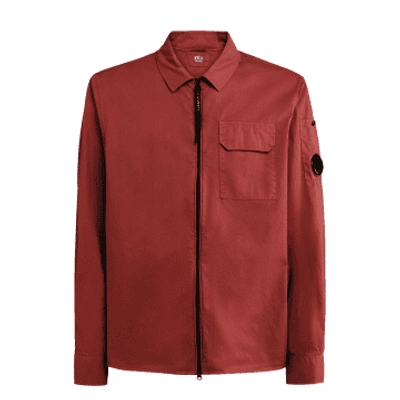 C.p. Company Gabardine Shirt Ketchup In Red