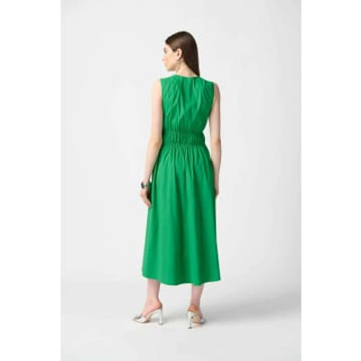 Joseph Ribkoff Stretch Poplin Fit-and-flare Dress In Green