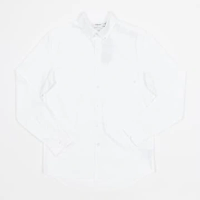 Farah Brewer Casual Fit Pocket Long Sleeve Shirt In White