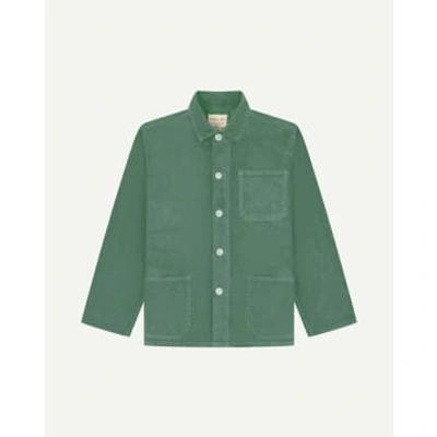 Uskees Men's Organic Buttoned Cord Overshirt In Green