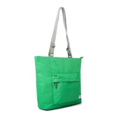 Roka London Tote Shopping Bag Trafalgar B Medium Recycled Repurposed Sustainable Canvas In Mountain  In Green