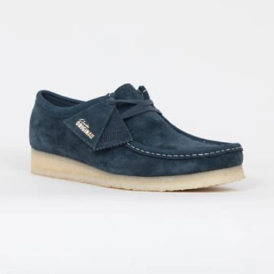 Clarks Originals Wallabee Suede Shoes In Blue