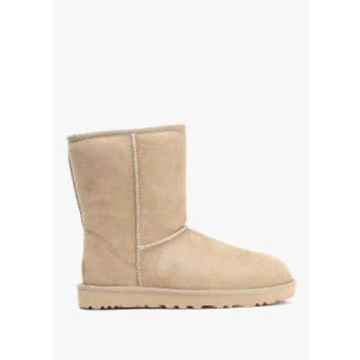 Ugg Womens Classic Short Ii Boots In Mustard Seed In Taupe Suede