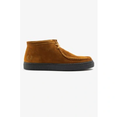 Fred Perry Dawson Mid Suede B4351 Nut Flake In Brown