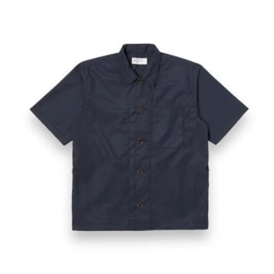 Universal Works Tech Overshirt 30191 Recycled Poly Tech Navy In Blue
