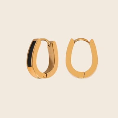 A Weathered Penny Nova Hoops | Gold And Black
